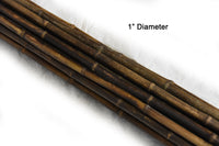 Dark Brown Bamboo Pole 1"D x 10'L - Bamboo Toronto Store